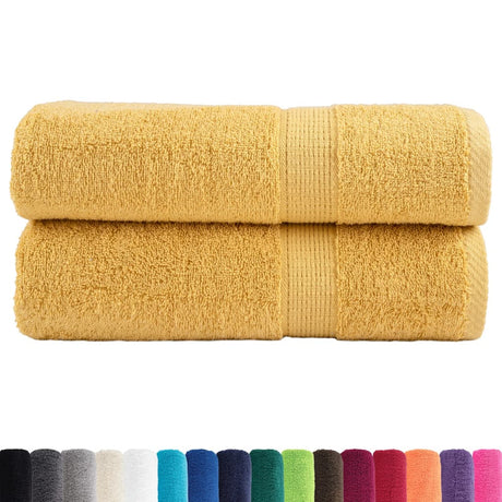 VidaXL Handtücher SOLUND 2 Stk. 600 g m² 50x100 cm goldfarben