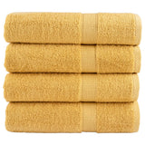 VidaXL Handtücher SOLUND 4 Stk. 600 g m² 50x100 cm goldfarben