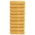 Vidaxx Handtücher Solund 10 Stück 600 g m² 50x100 cm goldfarben