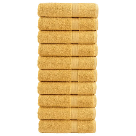 Vidaxx Handtücher Solund 10 Stück 600 g m² 50x100 cm goldfarben