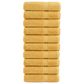VidaXL Badetücher Solund 10 St. 600 g m² 70x140 cm goldfarben