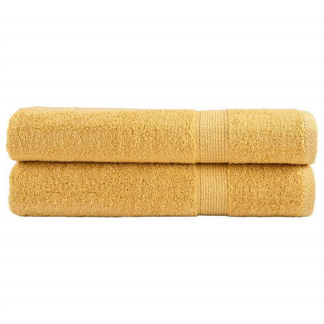 VidaXL Saunatücher Solund 2 St. 600 g m² 80x200 cm goldfarben