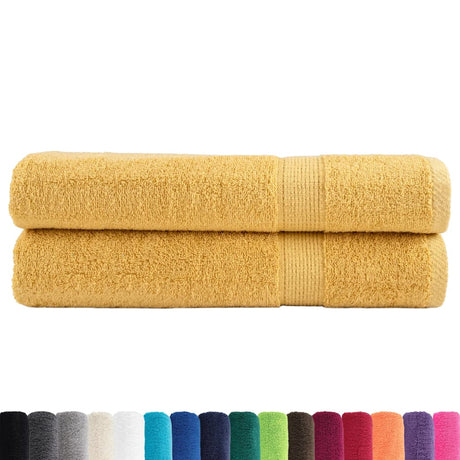 VidaXL Saunatücher Solund 2 St. 600 g m² 80x200 cm goldfarben