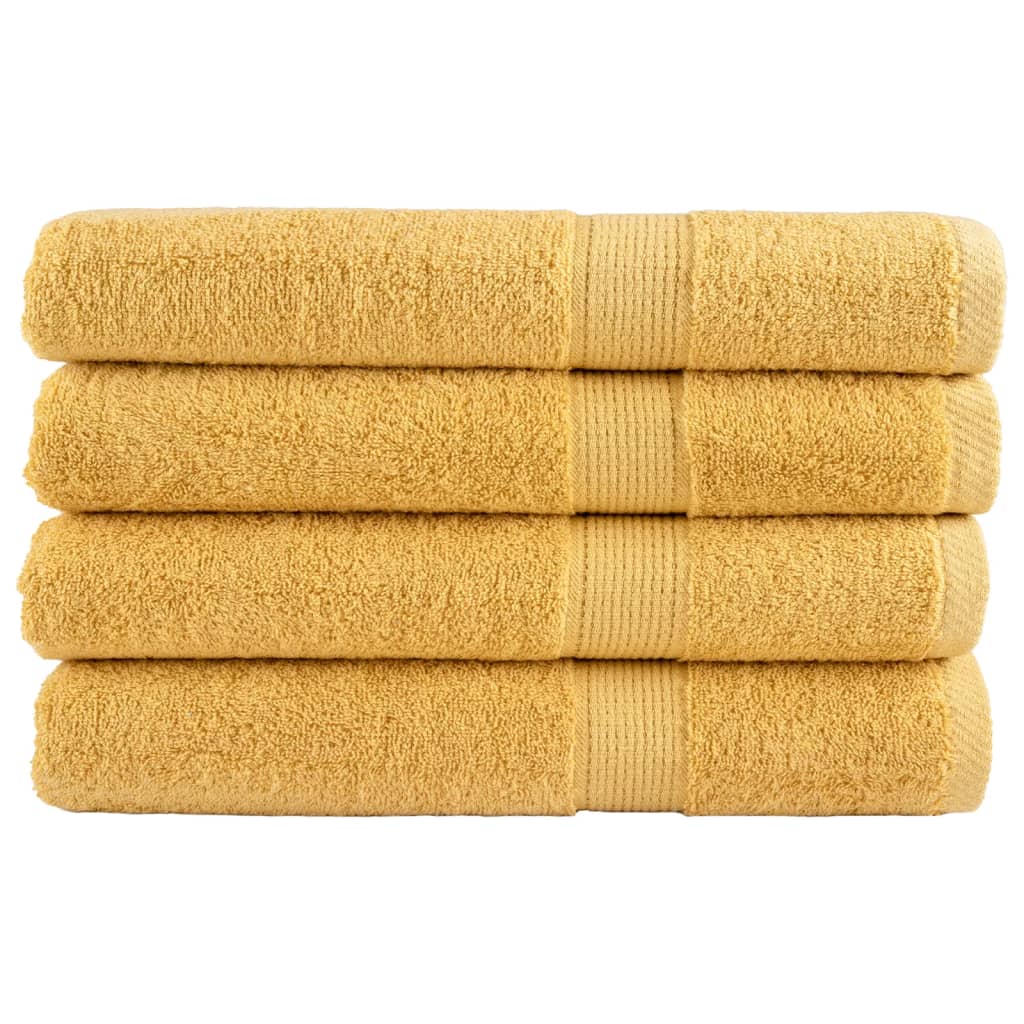 VidaXL Saunatücher Solund 4 Stk. 600 g m² 80x200 cm goldfarben