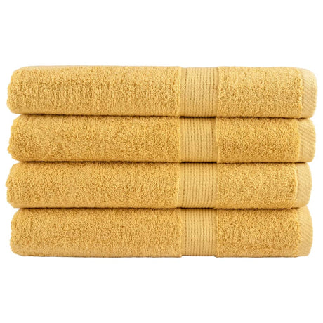 VidaXL Saunatücher Solund 4 Stk. 600 g m² 80x200 cm goldfarben