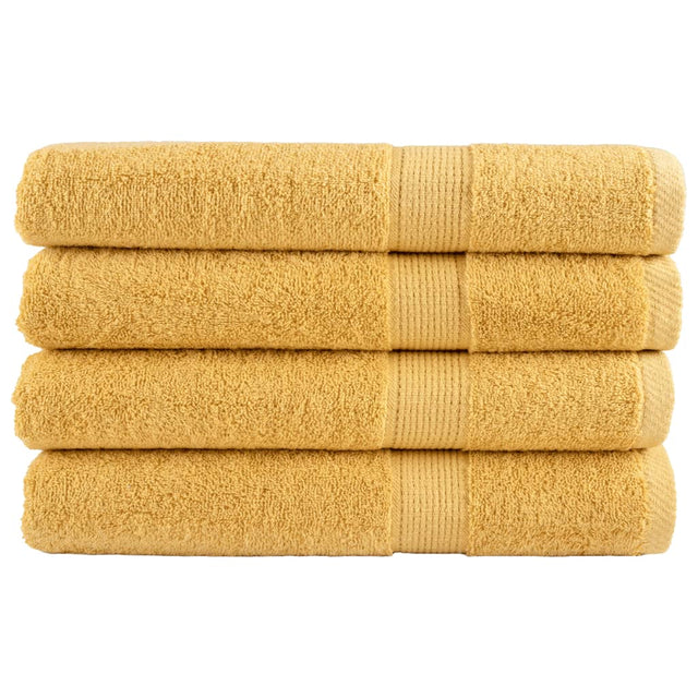 Vidaxx Handtücher Solund 4 Stück 600 g m² 100x200 cm goldfarben