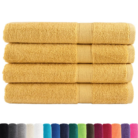 Vidaxx Handtücher Solund 4 Stück 600 g m² 100x200 cm goldfarben