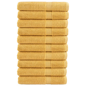 Vidaxx Handtücher Solund 10 Stück 600 g m² 100x200 cm goldfarben