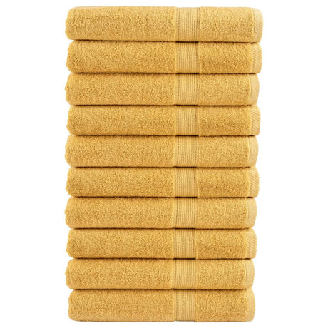 Vidaxx Handtücher Solund 10 Stück 600 g m² 100x200 cm goldfarben