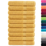 Vidaxx Handtücher Solund 10 Stück 600 g m² 100x200 cm goldfarben