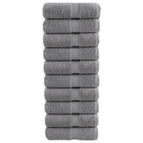 VidaXL Gästetücher SOLUND 10 Stk. 600 g m² 30x30 cm grau
