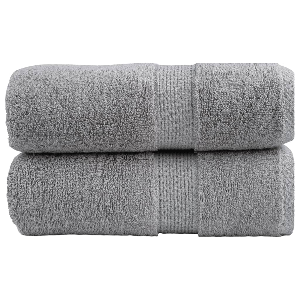 VidaXL Gästetücher SOLUND 2 Stk. 600 g m² 30x50 cm grau