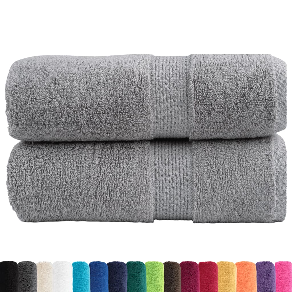VidaXL Gästetücher SOLUND 2 Stk. 600 g m² 30x50 cm grau