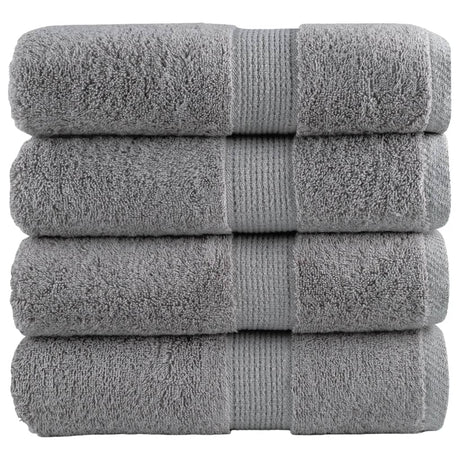 VidaXL Gästehandtücher Solund 4 St. 600 g m² 30x50 cm grau