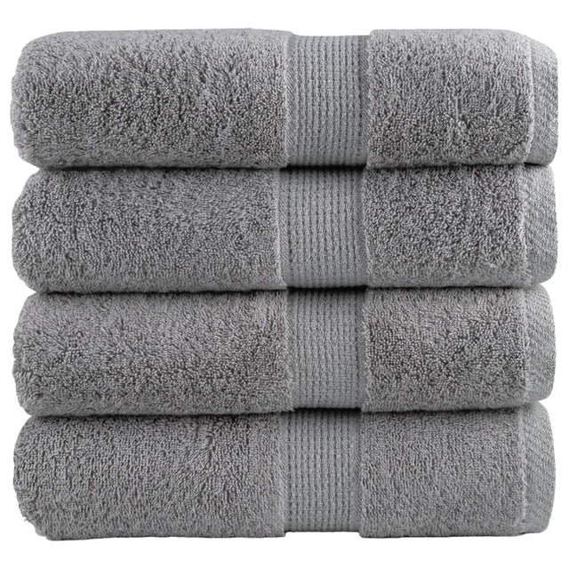 VidaXL Gästehandtücher Solund 4 St. 600 g m² 30x50 cm grau