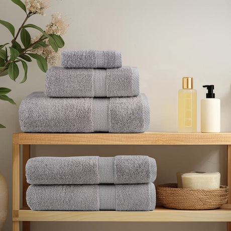 VidaXL Gästehandtücher Solund 4 St. 600 g m² 30x50 cm grau