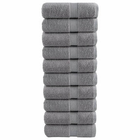 VidaXL Gästehandtücher Solund 10 St. 600 g m² 30x50 cm grau