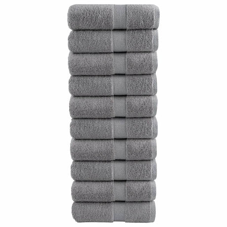 VidaXL Gästehandtücher Solund 10 St. 600 g m² 30x50 cm grau