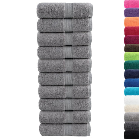 VidaXL Gästehandtücher Solund 10 St. 600 g m² 30x50 cm grau