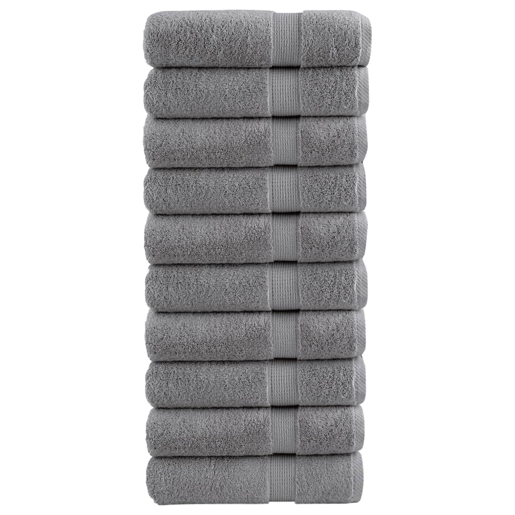 Vidaxx Handtücher Solund 10 Stück 600 g m² 50x100 cm grau