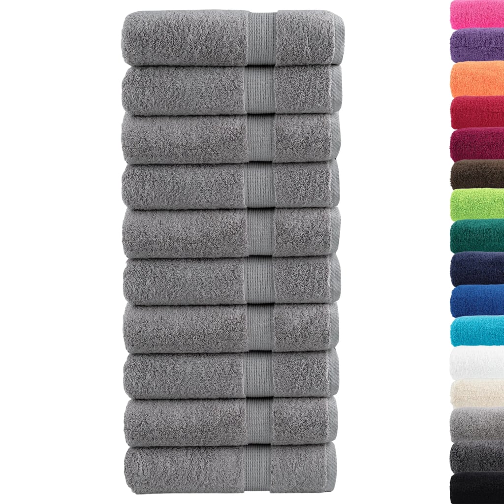 Vidaxx Handtücher Solund 10 Stück 600 g m² 50x100 cm grau