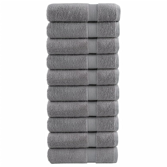 VidaXL Badetücher Solund 10 Stück 600 g m² 70x140 cm grau