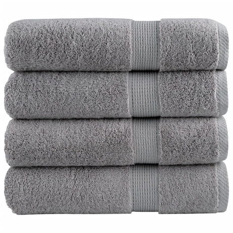 VidaXL Badetücher Solund 4 Stück 600 g m² 100x150 cm grau