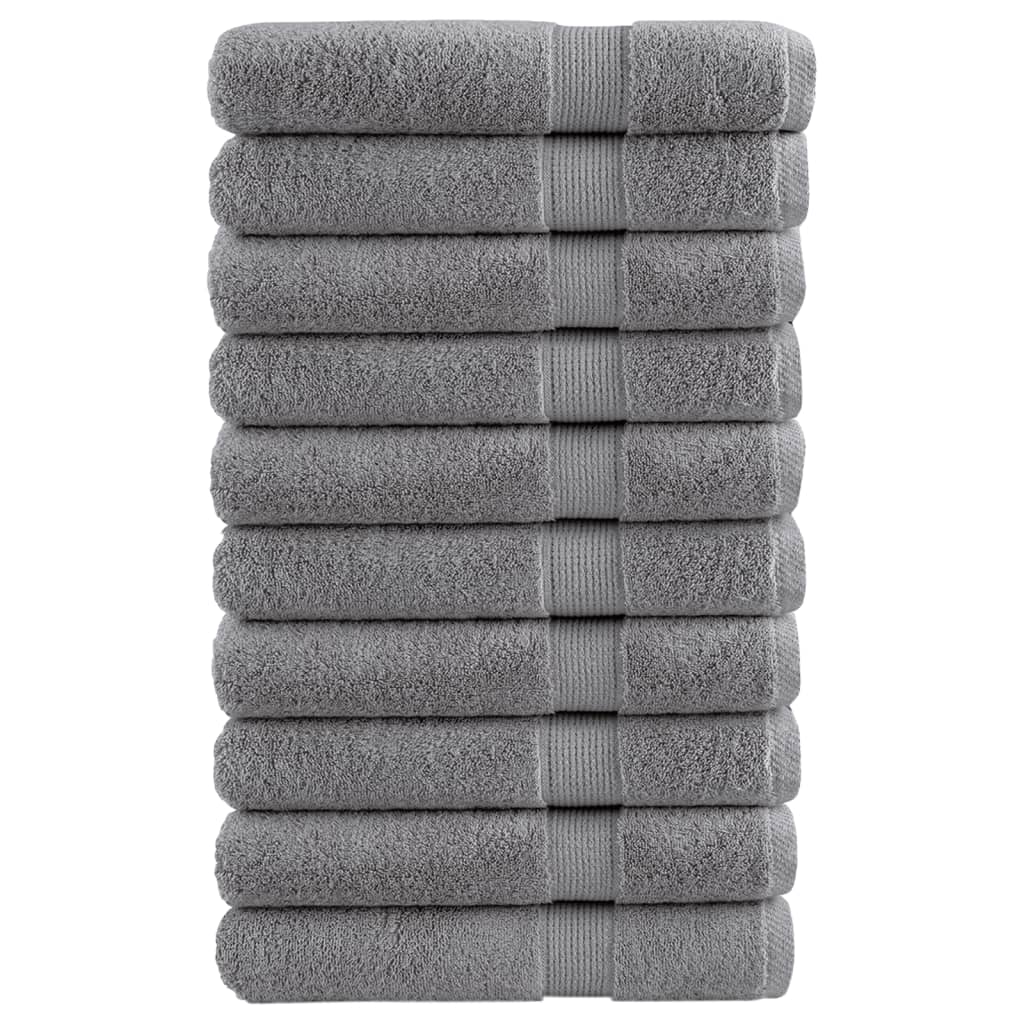 VidaXL Saunatücher Solund 10 Stück 600 g m² 80x200 cm grau