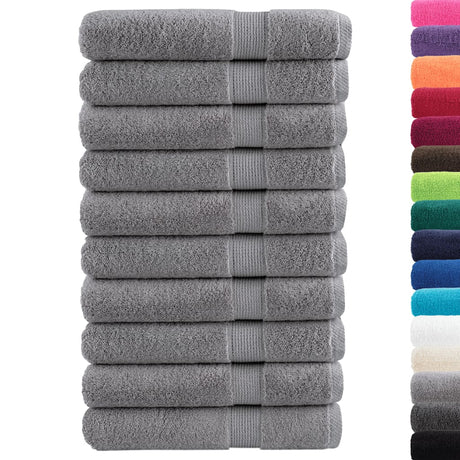 VidaXL Saunatücher Solund 10 Stück 600 g m² 80x200 cm grau