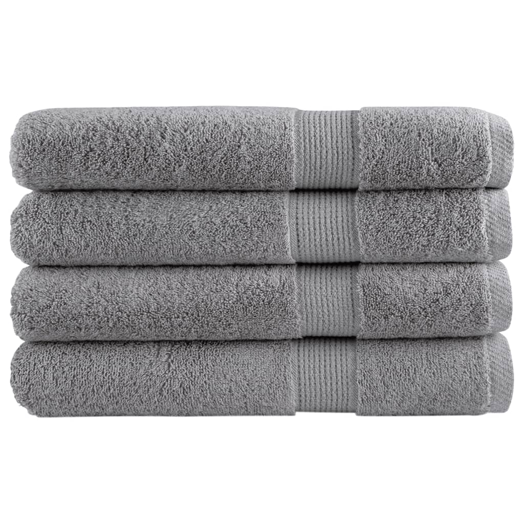 Vidaxx Handtücher Solund 4 Stück 600 g m² 100x200 cm grau