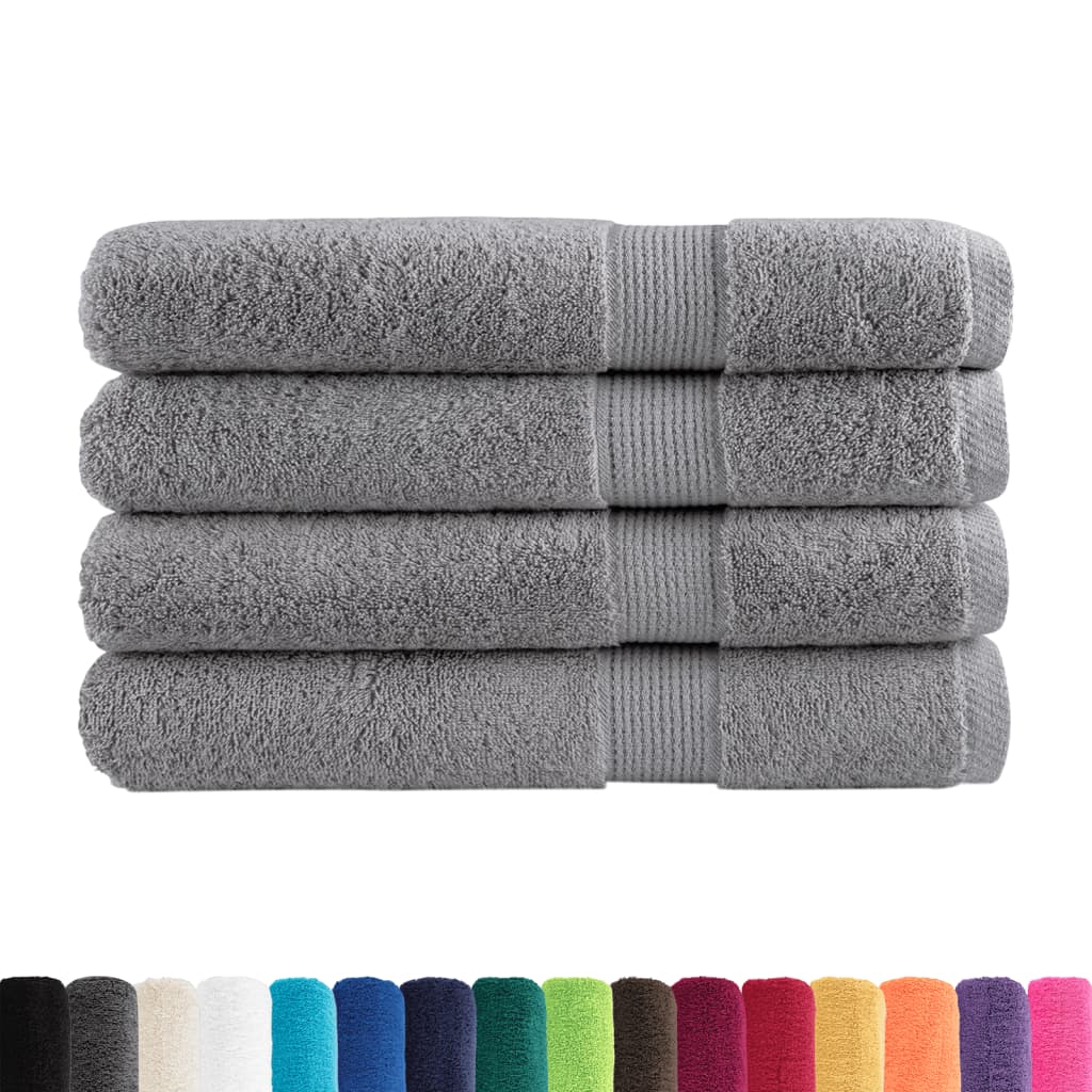 Vidaxx Handtücher Solund 4 Stück 600 g m² 100x200 cm grau