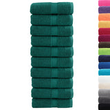 VidaXL Gästetücher SOLUND 10 Stk. 600 g m² 30x30 cm grün