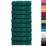 Vidaxx Handtücher Solund 10 Stück 600 g m² 50x100 cm grün