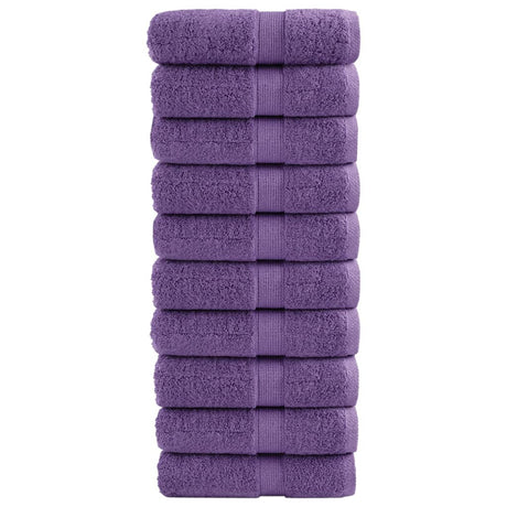 Vidaxx Premium Waschlappen Solund 10 Stück Lila 30x30 cm 600 g m2