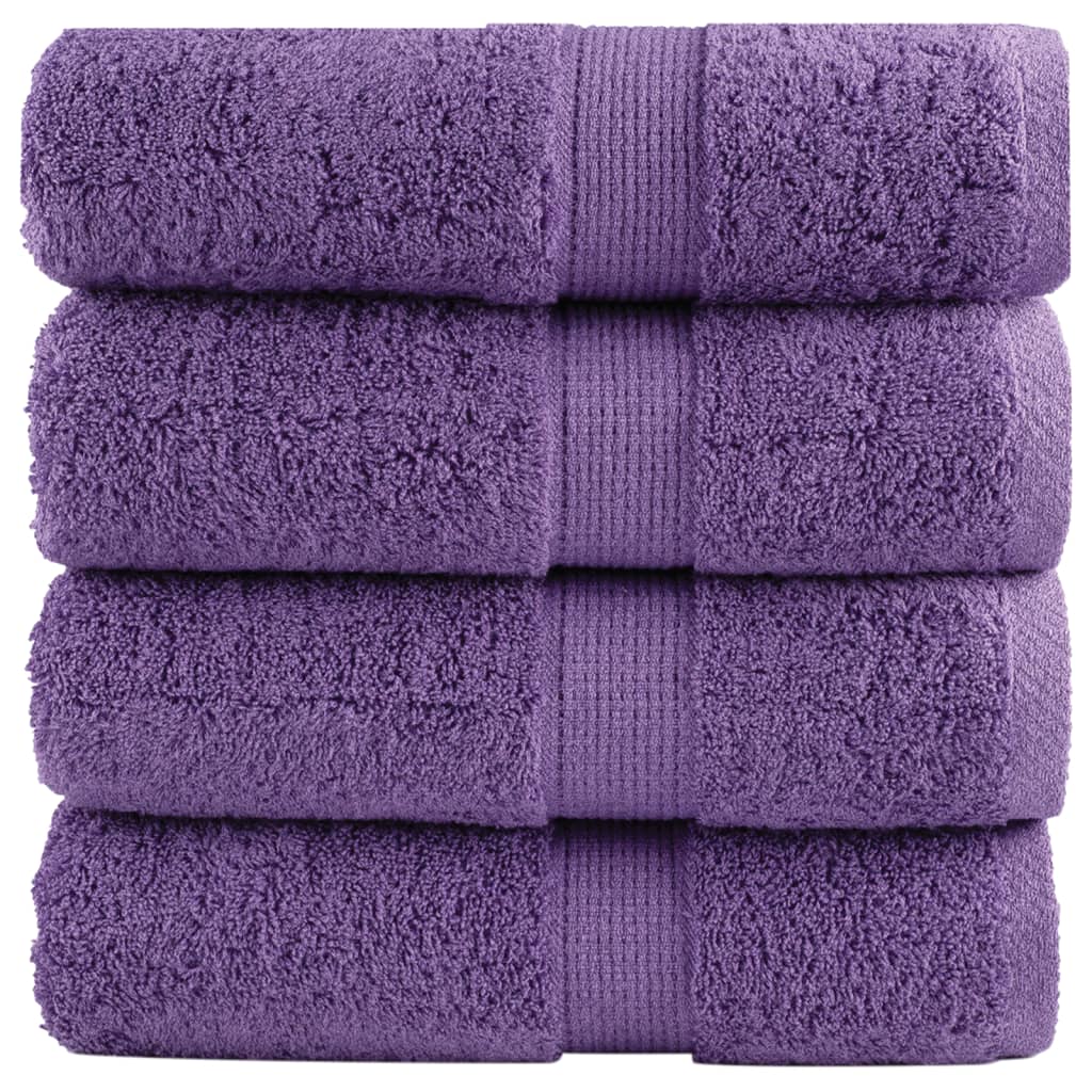 VidaXL Gästehandtücher Solund 4 Stk. 600 g m² 30x50 cm Lila