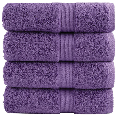 VidaXL Gästehandtücher Solund 4 Stk. 600 g m² 30x50 cm Lila