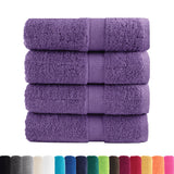 VidaXL Gästehandtücher Solund 4 Stk. 600 g m² 30x50 cm Lila