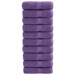 VidaXL Gästehandtücher Solund 10 St. 600 g m² 30x50 cm Lila