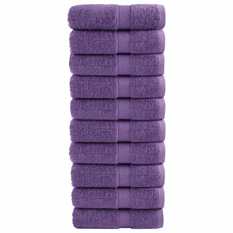 VidaXL Gästehandtücher Solund 10 St. 600 g m² 30x50 cm Lila
