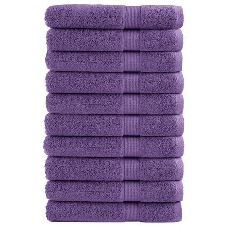 Vidaxx Handtücher Solund 10 Stück 600 g m² 100x200 cm lila