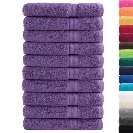 Vidaxx Handtücher Solund 10 Stück 600 g m² 100x200 cm lila