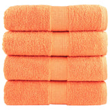 Vidaxx Premium Waschlappen solide 4 Stück orange 30x30 cm 600 g m2