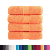 Vidaxx Premium Waschlappen solide 4 Stück orange 30x30 cm 600 g m2