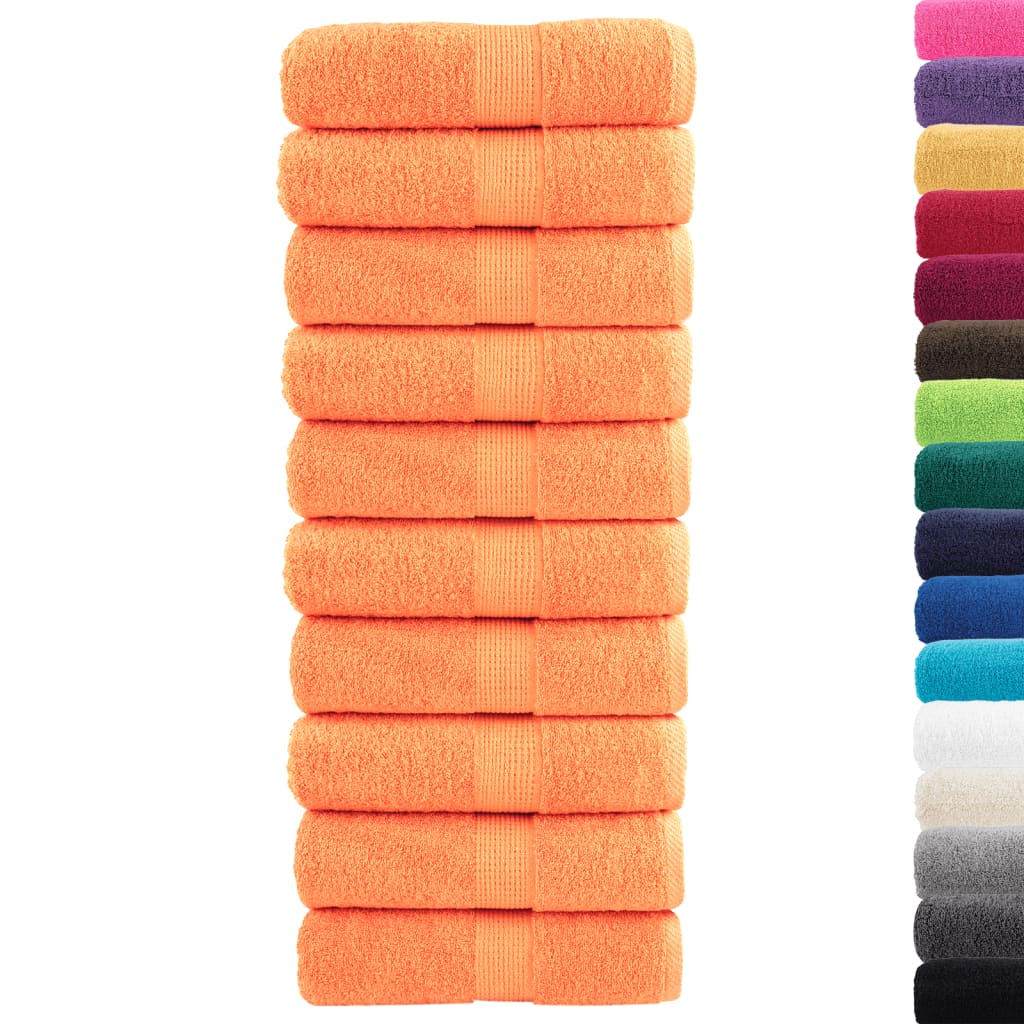 Vidaxx Premium Waschlappen Solund 10 Stück Orange 30x30 cm 600 g m²