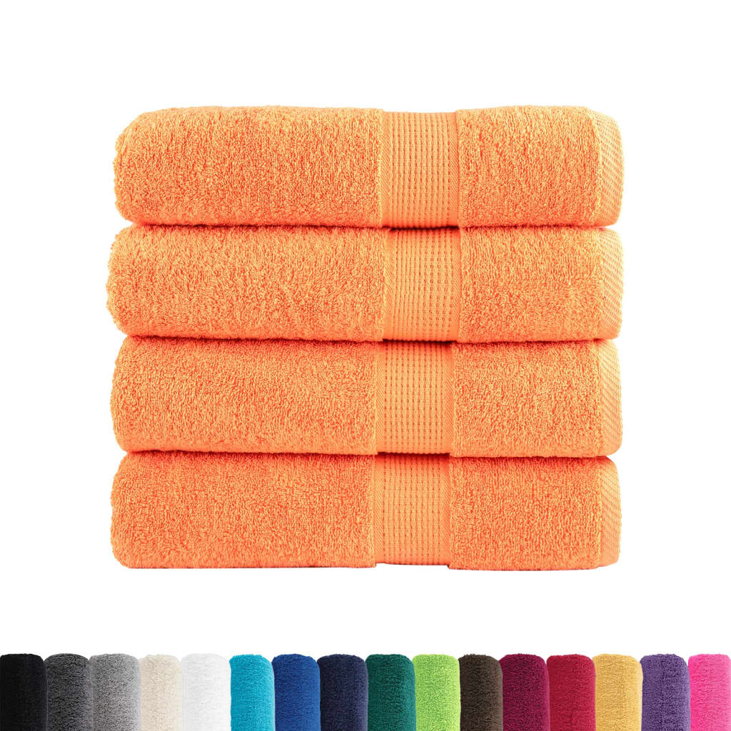 VidaXL Badetücher Solund 4 Stück 600 g m² 70x140 cm Orange