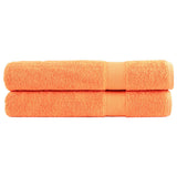 VidaXL Saunatücher Solund 2 Stk. 600 g m² 80x200 cm Orange