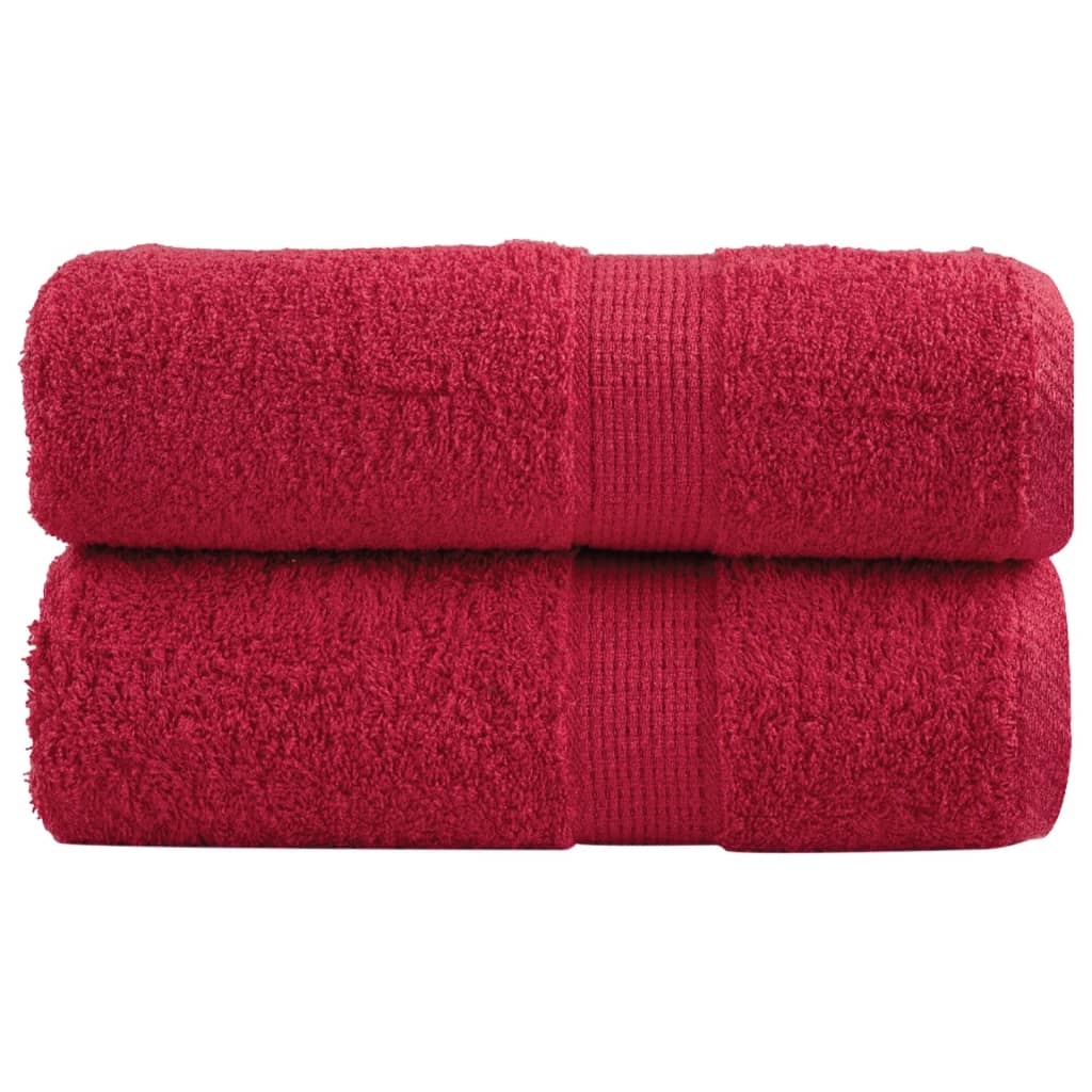 VidaXL Gästehandtücher Solund 2 Stk. 600 g m² 30x30 cm rot