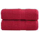 VidaXL Gästehandtücher Solund 2 Stk. 600 g m² 30x30 cm rot