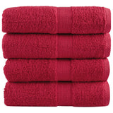 VidaXL Gästehandtücher Solund 4 St. 600 g m² 30x30 cm rot