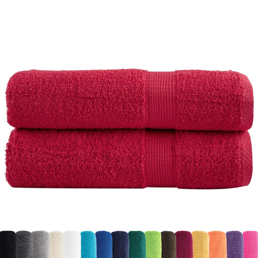 VidaXL Handtücher SOLUND 2 Stk. 600 g m² 50x100 cm rot